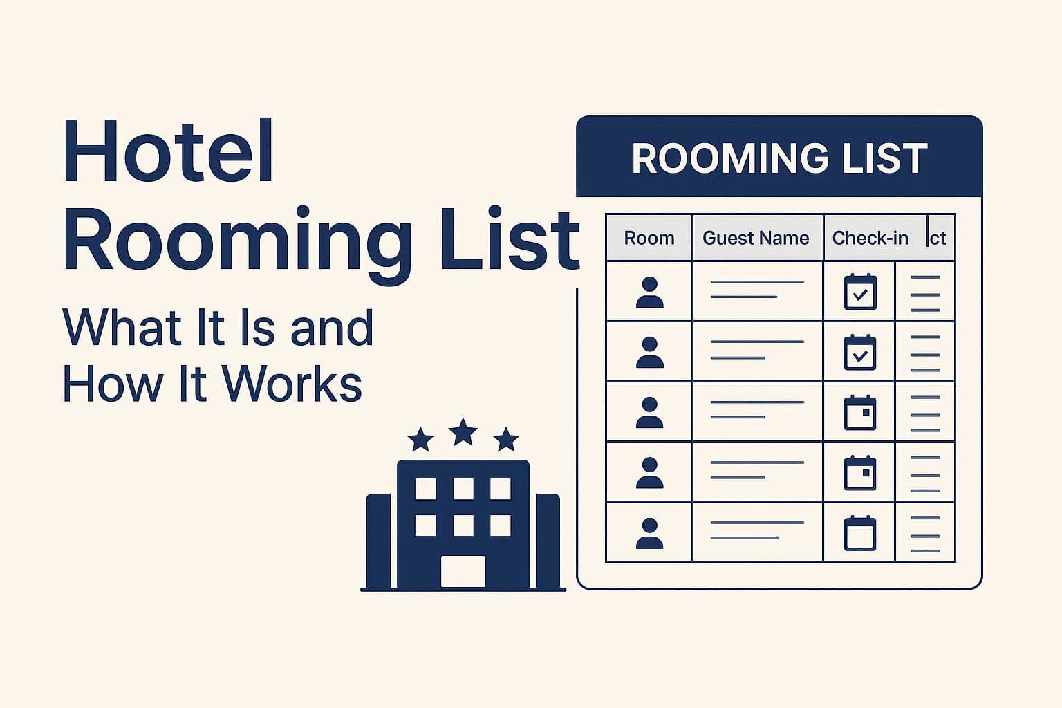 Hotel Rooming List: What It Is and How It Works