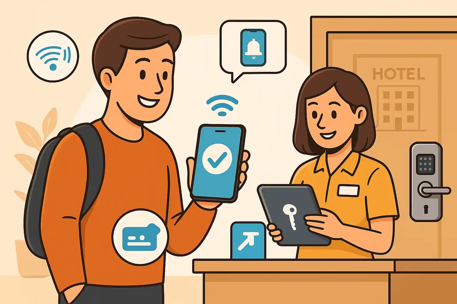 Comunicación con los huéspedes y servicios de conserjería