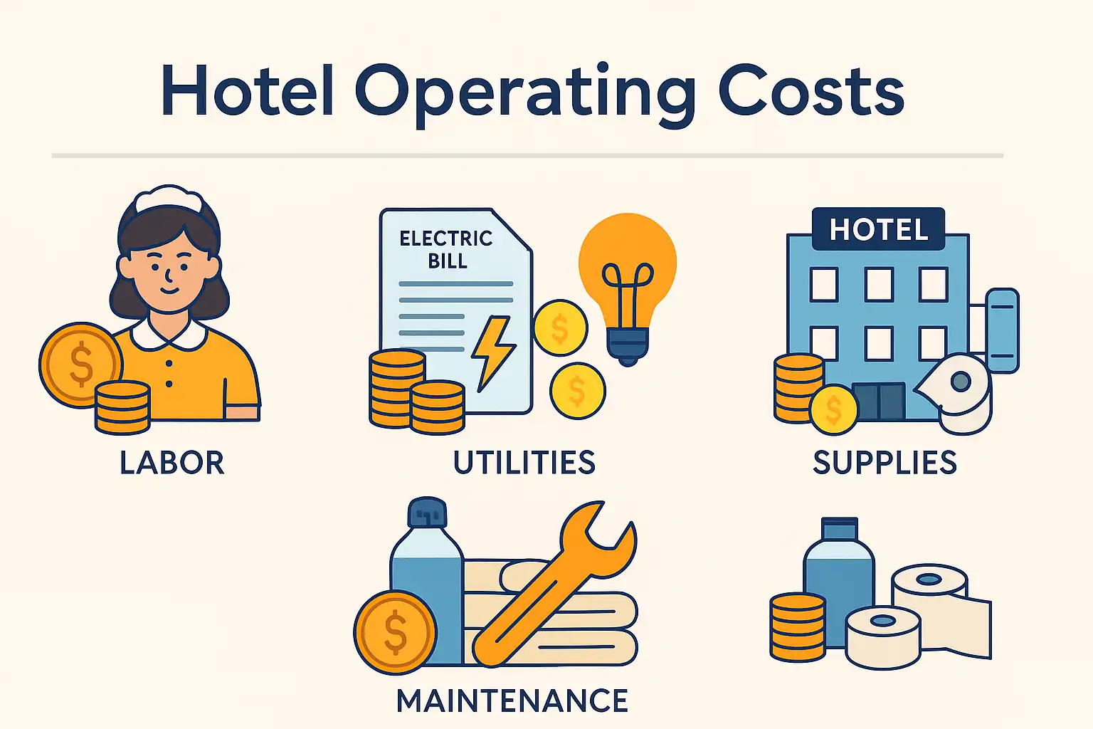 Comprender los costes operativos de un hotel