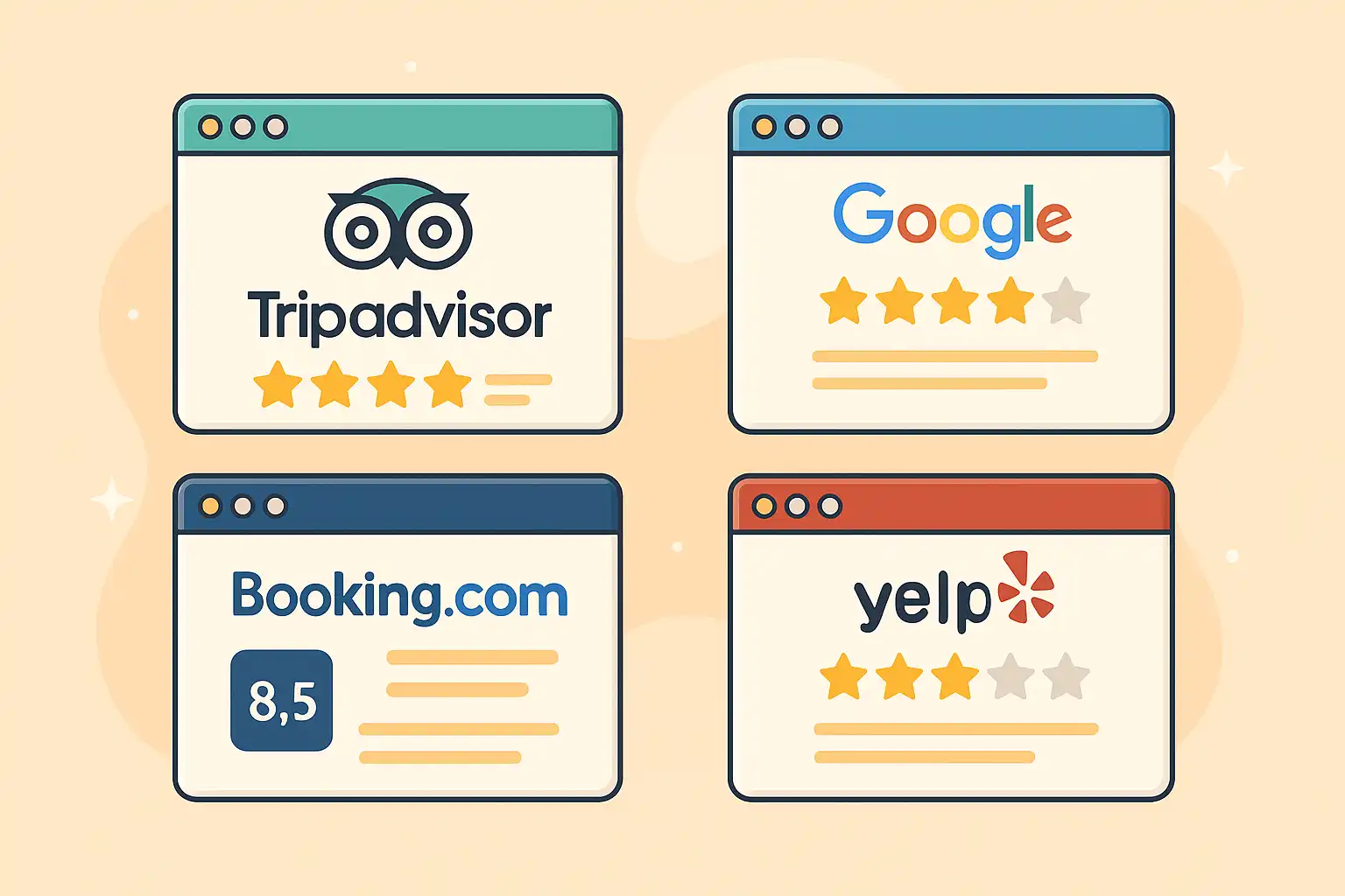 Bewertungen auf Expedia und Hotels.com